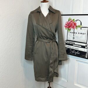 Aritzia Babaton Olive Green Trench Coat XXS